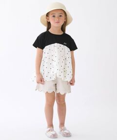 petit main / プティマイン ショート・ハーフ・半端丈パンツ | 【防汚加工】スカラップショートパンツ