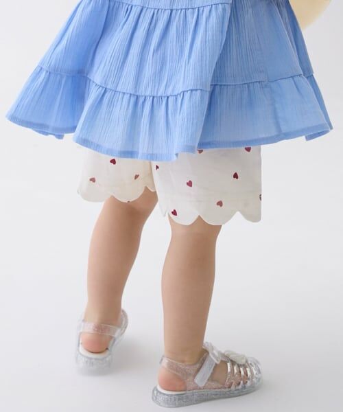 petit main / プティマイン ショート・ハーフ・半端丈パンツ | 【防汚加工】スカラップショートパンツ | 詳細1