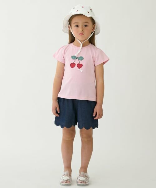 petit main / プティマイン ショート・ハーフ・半端丈パンツ | 【防汚加工】スカラップショートパンツ | 詳細2