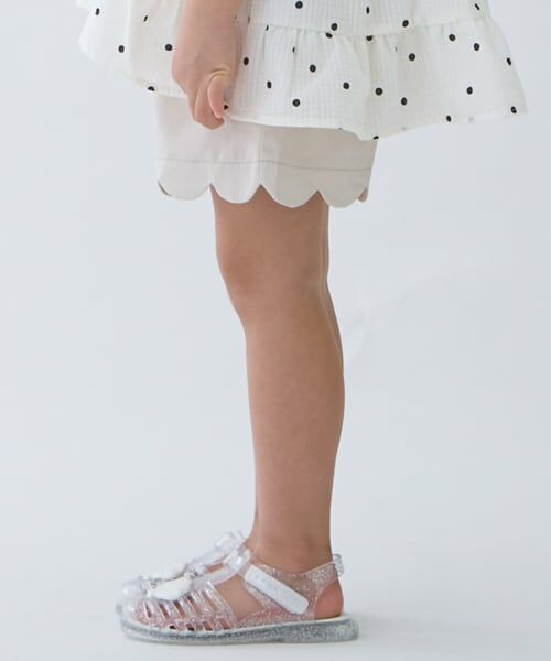 petit main / プティマイン ショート・ハーフ・半端丈パンツ | 【防汚加工】スカラップショートパンツ | 詳細5