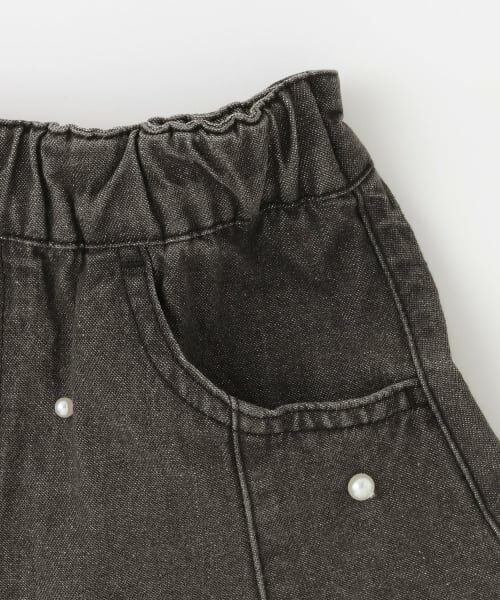 petit main / プティマイン ミニ・ひざ丈スカート | パールデニムフレアスカパン | 詳細11