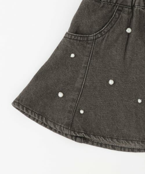 petit main / プティマイン ミニ・ひざ丈スカート | パールデニムフレアスカパン | 詳細12