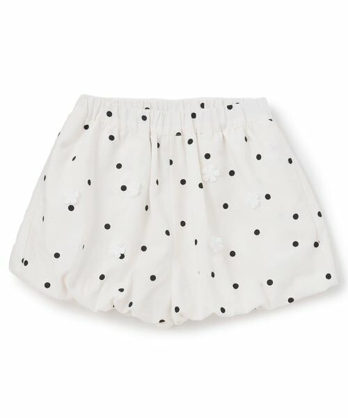 petit main / プティマイン ショート・ハーフ・半端丈パンツ | 【リンク】お花バルーンパンツ（アイボリー）