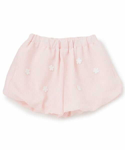 petit main / プティマイン ショート・ハーフ・半端丈パンツ | 【リンク】お花バルーンパンツ（ライト ピンク）