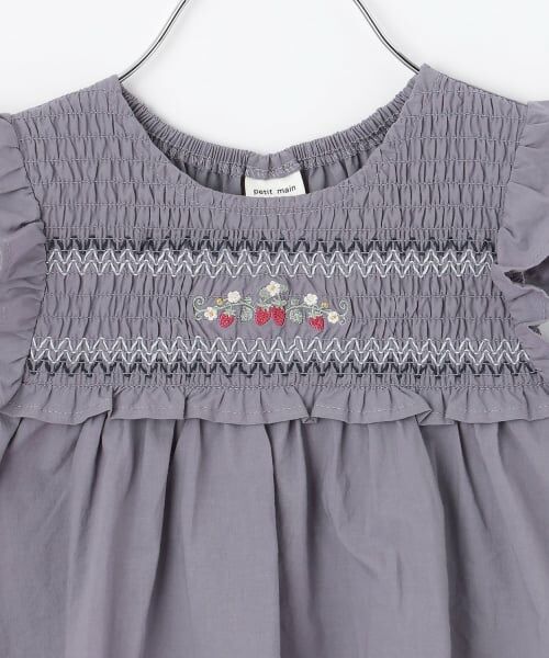 petit main / プティマイン その他トップス | 【リンク】いちご刺しゅうシャーリングチュニック | 詳細10