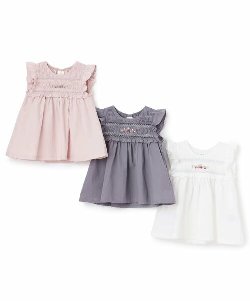 petit main / プティマイン その他トップス | 【リンク】いちご刺しゅうシャーリングチュニック | 詳細17