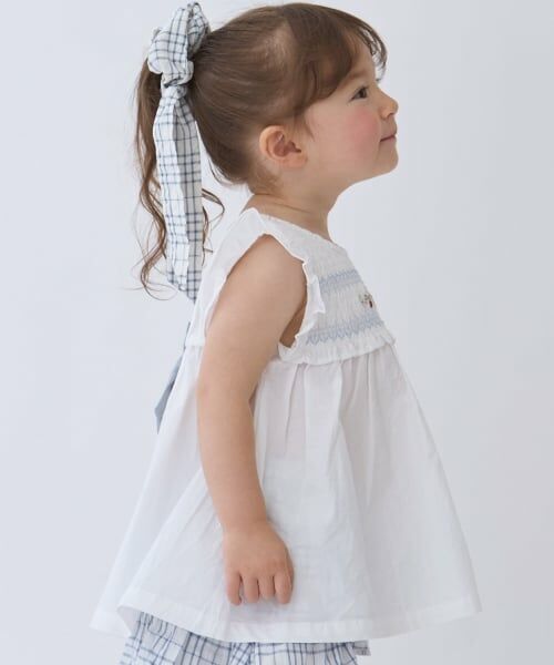 petit main / プティマイン その他トップス | 【リンク】いちご刺しゅうシャーリングチュニック | 詳細2