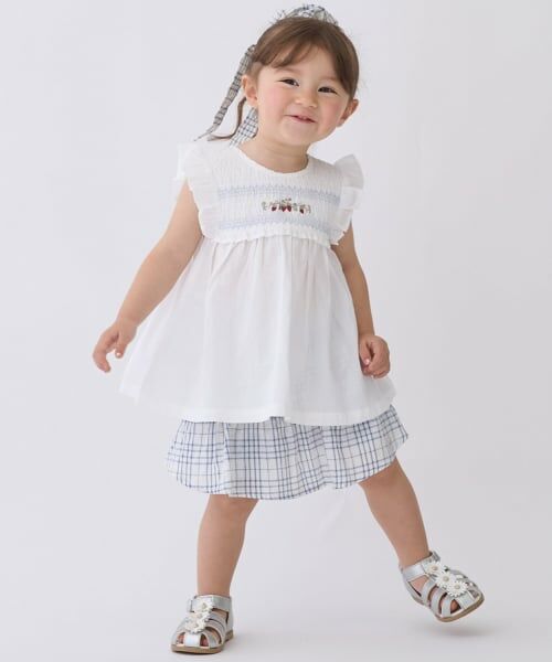 petit main / プティマイン その他トップス | 【リンク】いちご刺しゅうシャーリングチュニック | 詳細3