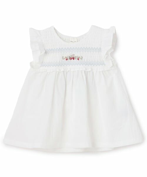 petit main / プティマイン その他トップス | 【リンク】いちご刺しゅうシャーリングチュニック | 詳細7