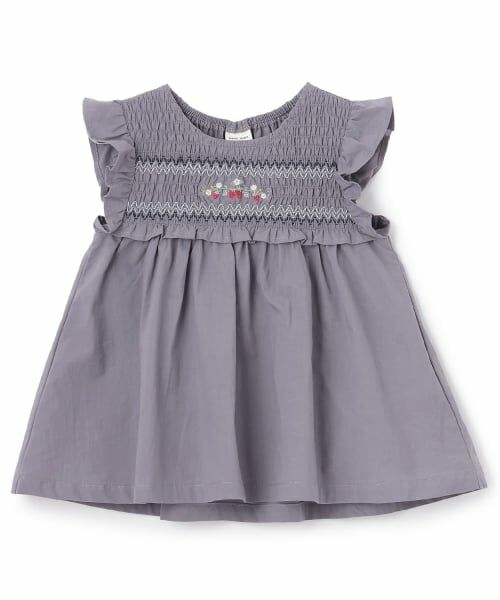 petit main / プティマイン その他トップス | 【リンク】いちご刺しゅうシャーリングチュニック | 詳細8