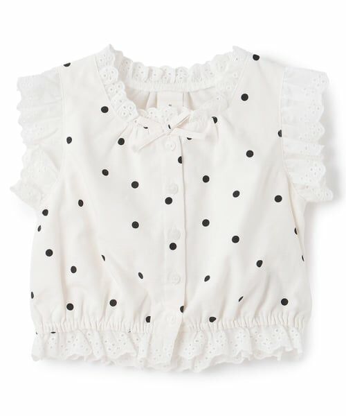 petit main / プティマイン シャツ・ブラウス | 【リンク】コットンレーストップス（アイボリー）