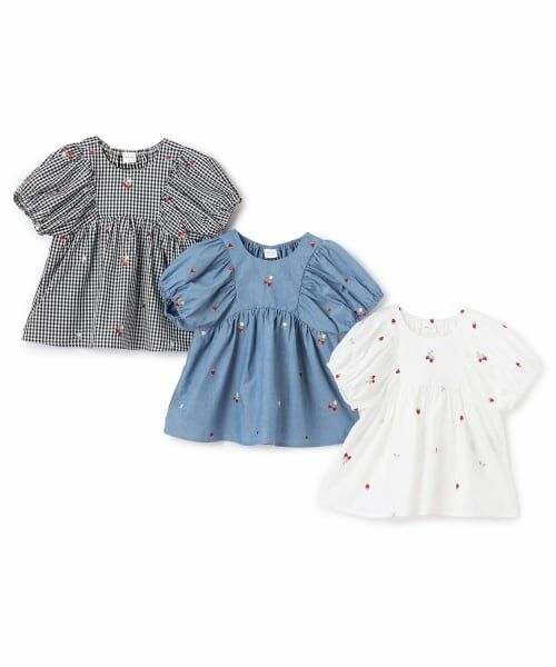 petit main / プティマイン その他トップス | 【リンク】いちごパフチュニック | 詳細13