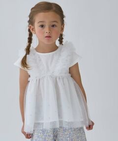 petit main / プティマイン その他トップス | 【リンク】チュールフリルチュニック