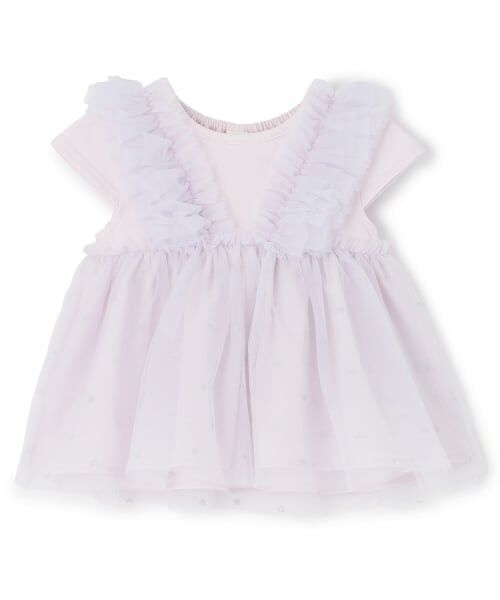 petit main / プティマイン その他トップス | 【リンク】チュールフリルチュニック(ラベンダー)