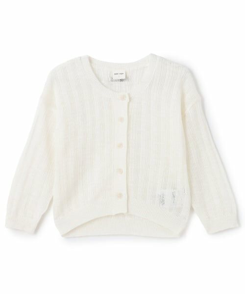 petit main / プティマイン カーディガン・ボレロ | シアーカディガン（生成）