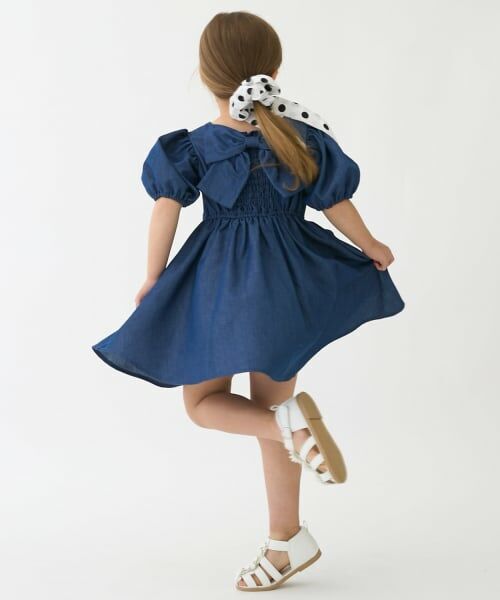 petit main / プティマイン ミニ丈・ひざ丈ワンピース | 【リンク】袖パフペプラムワンピース | 詳細3