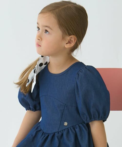 petit main / プティマイン ミニ丈・ひざ丈ワンピース | 【リンク】袖パフペプラムワンピース | 詳細4