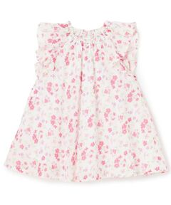 petit main / プティマイン ミニ丈・ひざ丈ワンピース | 【リンク】花柄Aラインワンピース