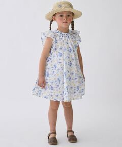 petit main / プティマイン ミニ丈・ひざ丈ワンピース | 【リンク】花柄Aラインワンピース