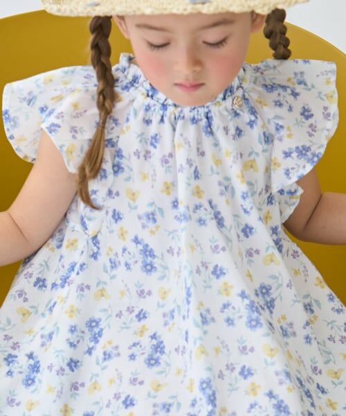 petit main / プティマイン ミニ丈・ひざ丈ワンピース | 【リンク】花柄Aラインワンピース | 詳細1