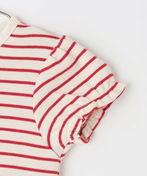 petit main / プティマイン ロンパース | リボンつきボーダー切り替え2wayオール | 詳細6