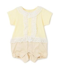 petit main / プティマイン ロンパース | 切り替えレースカバーオール