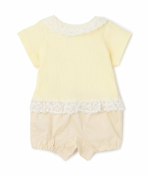 petit main / プティマイン ロンパース | 切り替えレースカバーオール | 詳細1