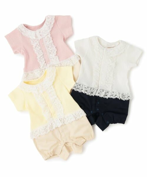 petit main / プティマイン ロンパース | 切り替えレースカバーオール | 詳細6