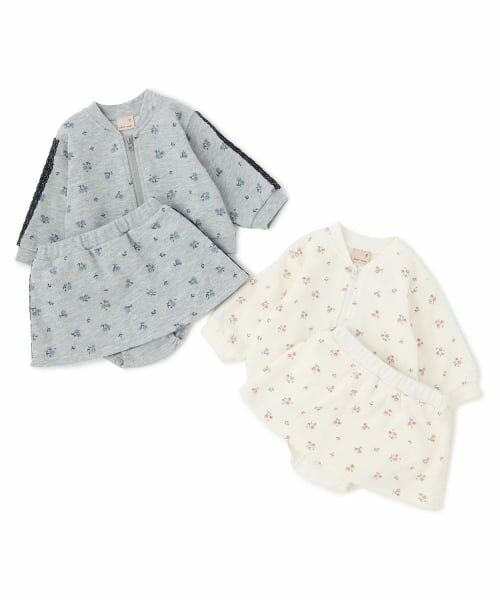 petit main / プティマイン ベビー・キッズウエア | 【リンク】花柄ZIP＆スカパンセットアップ | 詳細10