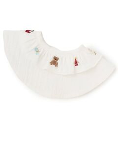 petit main / プティマイン スタイ・ビブ | 【防水】刺しゅうフリルスタイ