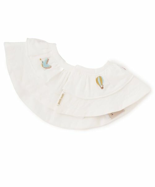 petit main / プティマイン スタイ・ビブ | 【防水】刺しゅうフリルスタイ | 詳細1