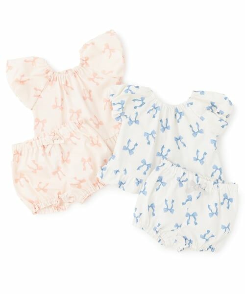 petit main / プティマイン ベビー・キッズウエア | 【リンク】リボン総柄セットアップ | 詳細12