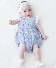 petit main / プティマイン ベビー・キッズウエア | 【リンク】コットンレースサロペット