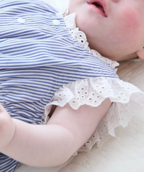 petit main / プティマイン ベビー・キッズウエア | 【リンク】コットンレースサロペット | 詳細1