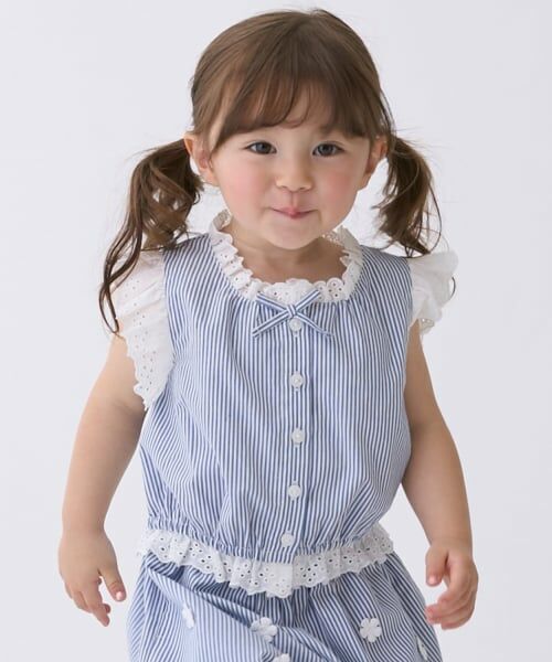 petit main / プティマイン ベビー・キッズウエア | 【リンク】コットンレースサロペット | 詳細2