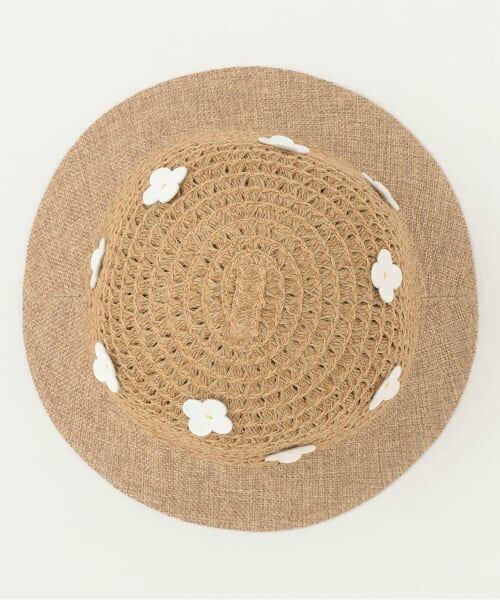 petit main / プティマイン ベビー・キッズグッズ | 【リンク】お花つき雑材ハット | 詳細3