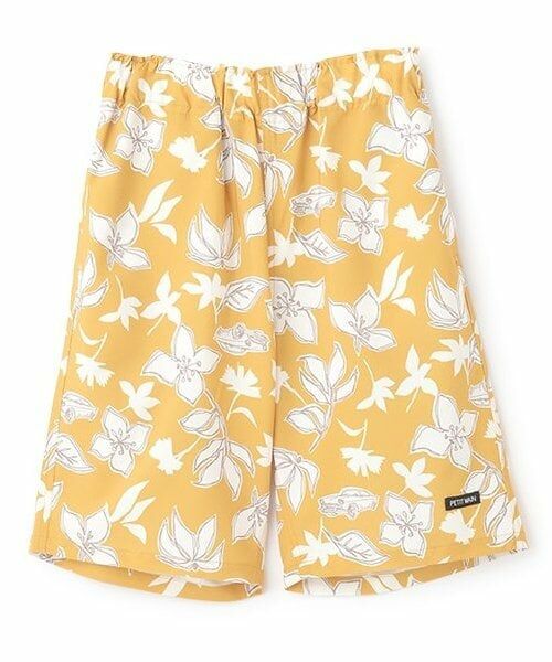 petit main / プティマイン ショート・ハーフ・半端丈パンツ | 【WEB限定】【水陸両用】総柄ハーフパンツ(ジュニア)（黄）