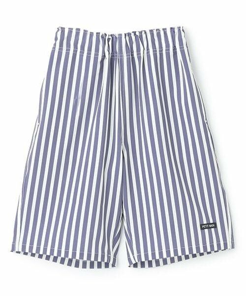 petit main / プティマイン ショート・ハーフ・半端丈パンツ | 【WEB限定】【水陸両用】総柄ハーフパンツ(ジュニア)（インク ブルー）