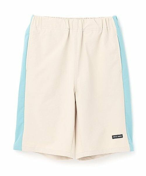 petit main / プティマイン ショート・ハーフ・半端丈パンツ | 【WEB限定】【水陸両用】サイドラインハーフパンツ(ジュニア)（薄ベージュ）
