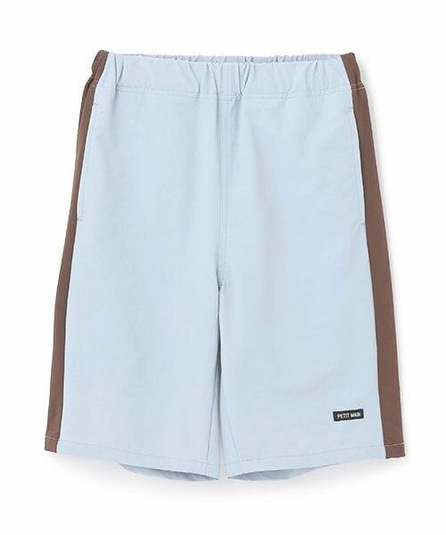 petit main / プティマイン ショート・ハーフ・半端丈パンツ | 【WEB限定】【水陸両用】サイドラインハーフパンツ(ジュニア)（サックス）