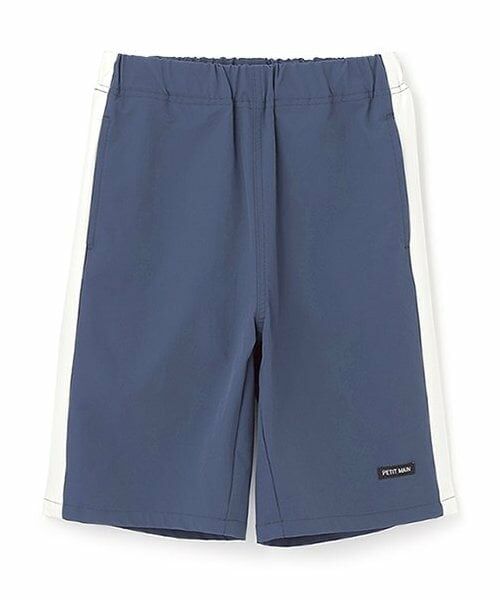 petit main / プティマイン ショート・ハーフ・半端丈パンツ | 【WEB限定】【水陸両用】サイドラインハーフパンツ(ジュニア)（ディープ ブルー）