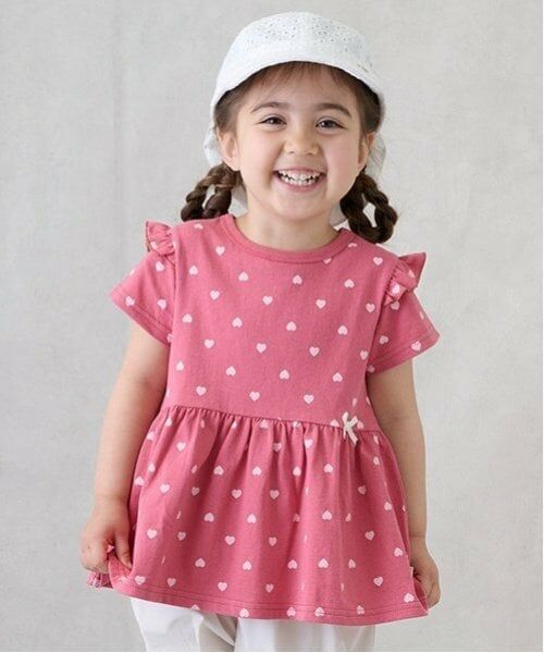 petit main / プティマイン Tシャツ | 【WEB限定】カットチュニック（ディープ レッド）