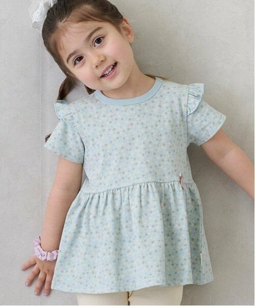 petit main / プティマイン Tシャツ | 【WEB限定】カットチュニック（ライト グリーン）