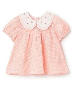 petit main / プティマイン Tシャツ | 【WEB限定】衿ハート刺しゅうチュニック