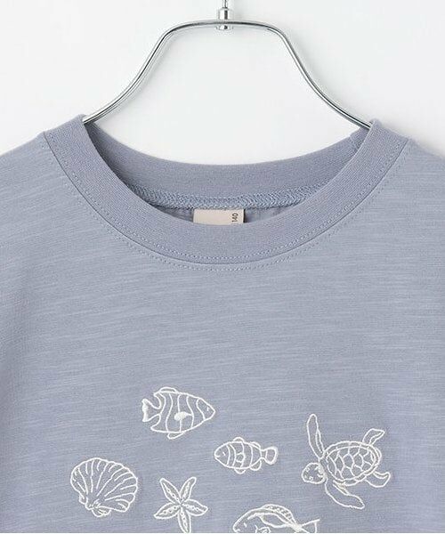 petit main / プティマイン Tシャツ | 【WEB限定】【接触冷感】海刺しゅう半袖Tシャツ(ジュニア) | 詳細2