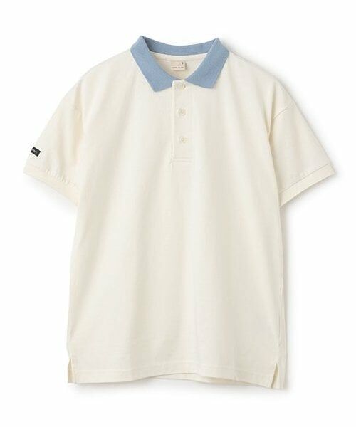 petit main / プティマイン Tシャツ | 【WEB限定】【接触冷感】ポロ衿配色Tシャツ(ジュニア)（ECRU(キナリ)）