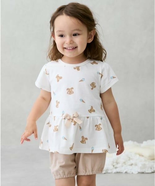 petit main / プティマイン ルームウェア | 【WEB限定】GIRLS半袖パジャマ | 詳細1