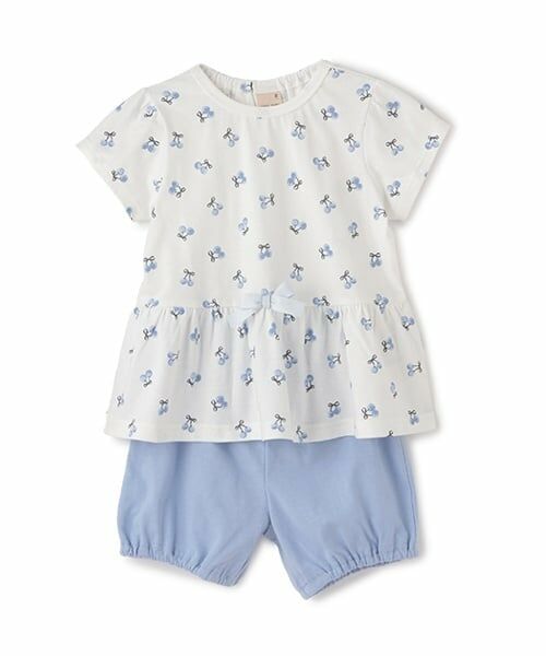 petit main / プティマイン ルームウェア | 【WEB限定】GIRLS半袖パジャマ（ブルー）