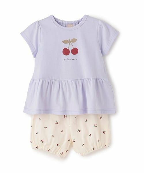 petit main / プティマイン ルームウェア | 【WEB限定】GIRLS半袖パジャマ（ラベンダー）