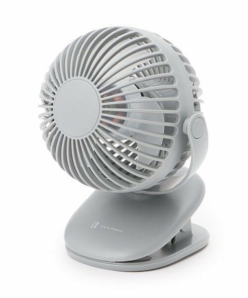 petit main / プティマイン その他 | 充電式ラウンドクリップファン（ブルー グレー）